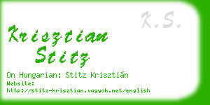 krisztian stitz business card